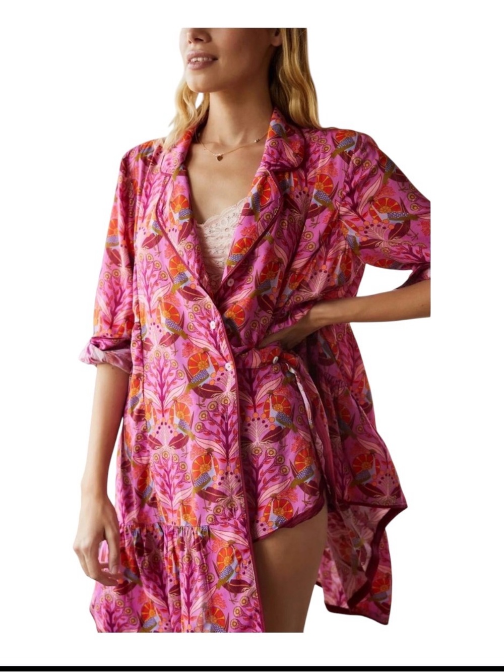 Anthropologie x Mary O'Malley pajama robe top XS